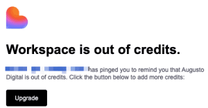 Out of credits